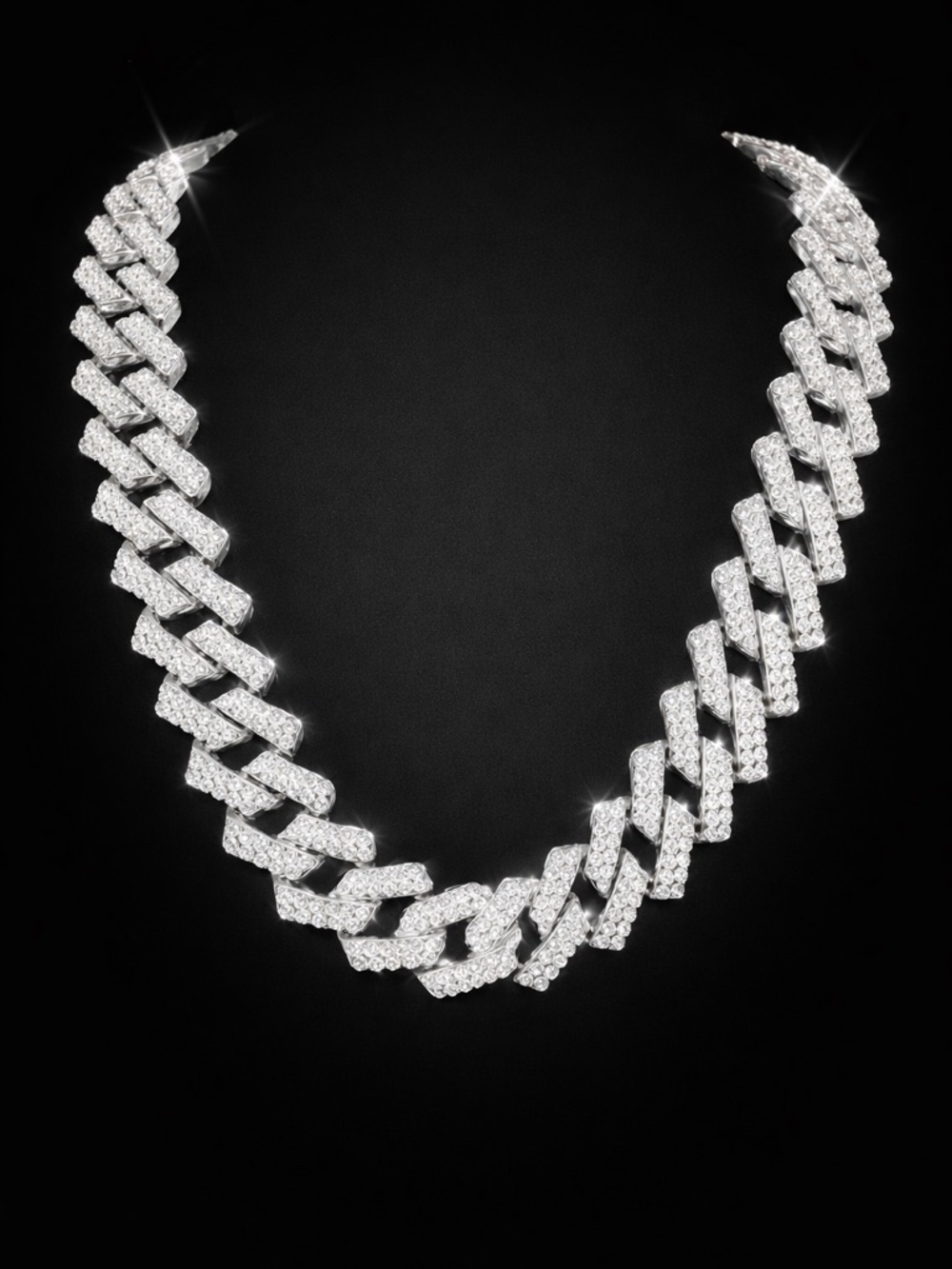 20 inch Iced Hip Hop Miami Cuban Link Chain for Men and Women